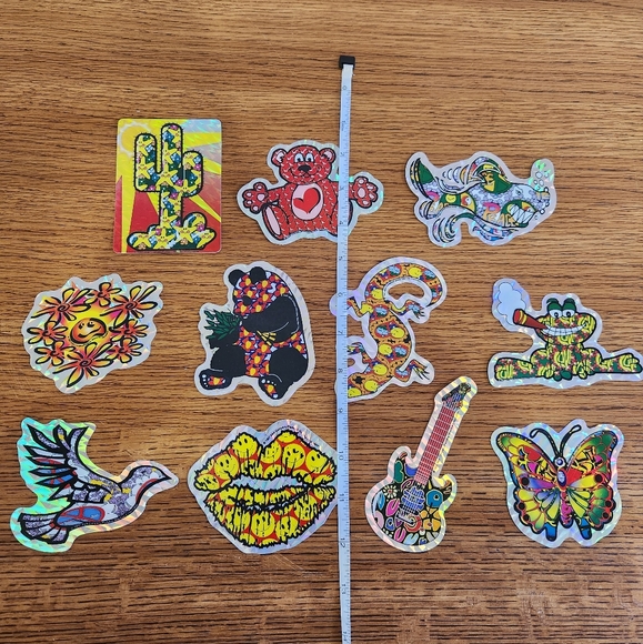 Vintage 1997 Holographic Vending Machine Stickers Animals Crazy Print Smile - Picture 4 of 6